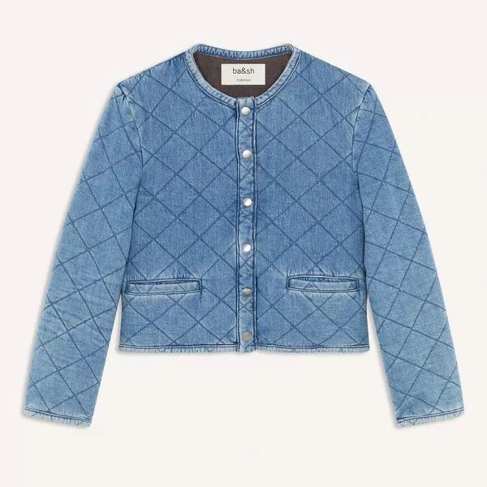 ba&sh Gibus Quilted Denim Jacket